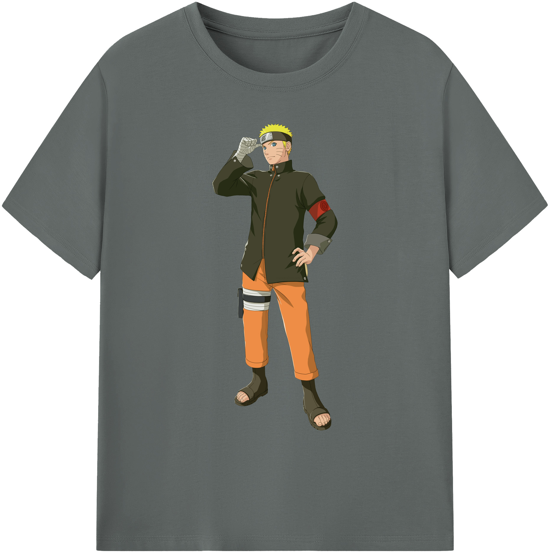 （画像用） NARUTO -ナルト- うずまき ナルト Uzumaki Naruto 綿100％ メンズ半袖Tシャツ｜肌触りやわらか＆通気性